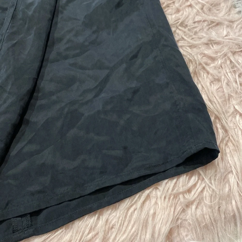 J. Crew Wrap Skirt in Japanese Cupro Black sz 2